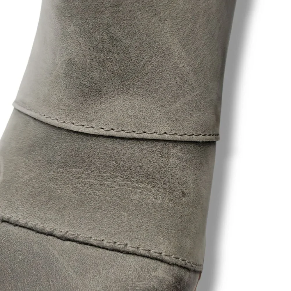 Sorel Lea Wedge‎ Chelsea Boots Womens 11 Waterproof Leather NL2704-089 Grey
